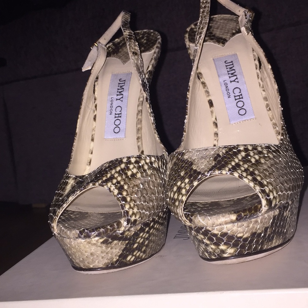 Euc Jimmy Choo Python Pumps - image 2